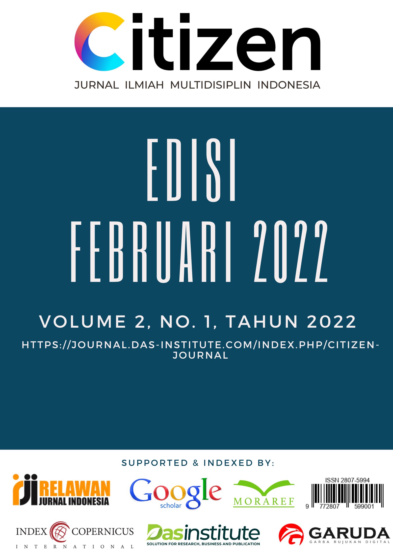 					View Vol. 2 No. 1 (2022): CITIZEN: Jurnal Ilmiah Multidisiplin Indonesia
				